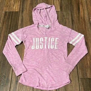 🧒 LN Justice brand girls long sleeve hooded shirt